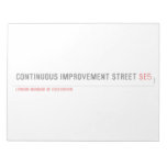 Continuous Improvement Street  Notepads