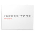 158 Coleridge Way  Notepads