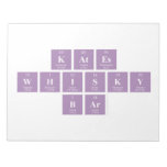 Kates
 Whisky
 B|ar  Notepads