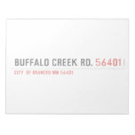 buffalo creek rd.  Notepads