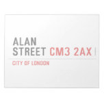 Alan  Street  Notepads