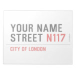 Your Name Street  Notepads