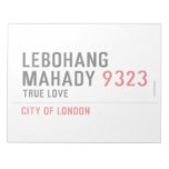 LEBOHANG MAHADY  Notepads
