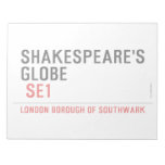 Shakespeare's globe   Notepads
