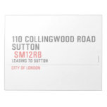 110 collingwood road  Sutton    Notepads
