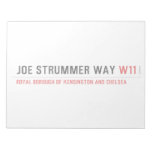 Joe Strummer Way  Notepads