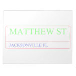 Matthew st  Notepads