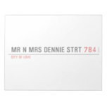 Mr n Mrs Dennie strt  Notepads