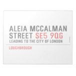 Aleia Mccalman Street  Notepads