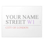 Your Name Street  Notepads