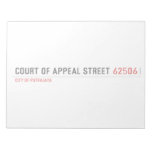 COURT OF APPEAL STREET  Notepads