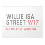 willie isa Street  Notepads
