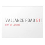 vallance road  Notepads