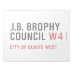 J.B. BROPHY COUNCIL  Notepads