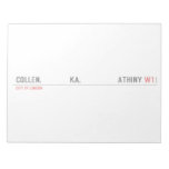 COLLEN.             KA.                 ATHINY  Notepads