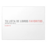 tu LISTA DE libros  Notepads