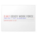 G.W.F  Notepads