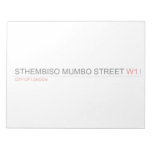 Sthembiso mumbo street  Notepads