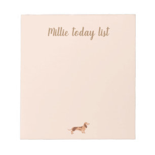 Notepads with cute dachshund illustration