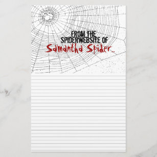 Notepaper Stationery From the spiderwebsite funny