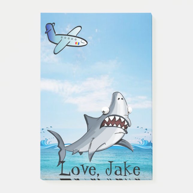 Notes Airplane Shark Blue (Front)