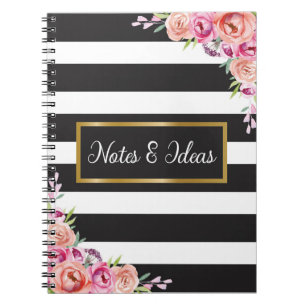 Notes and Ideas Spiral Journal with Lined Pages