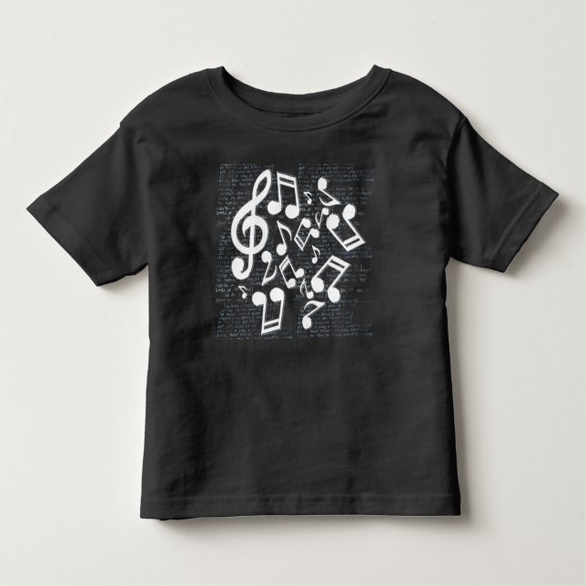 notes and lyrics toddler t-shirt (Front)
