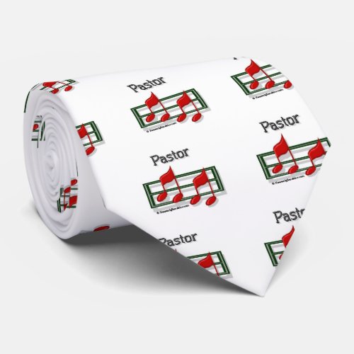 Notes Church Pastor Neck Tie