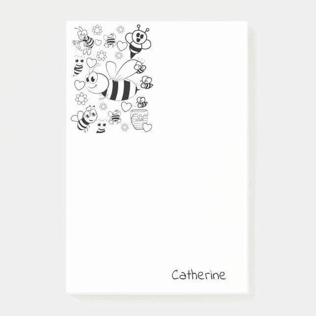 Notes Coloring Bumblebee Honeybee (Front)