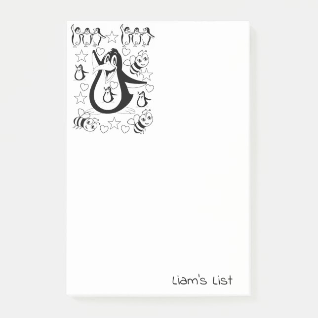 Notes Coloring Penguins Bumblebee (Front)