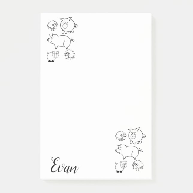 Notes Coloring Pigs and Lambs (Front)