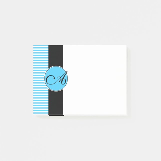 Notes, Custom Monogram Post-it Notes (Front)