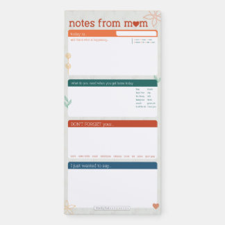 Notes From Mom Magnetic Notepad
