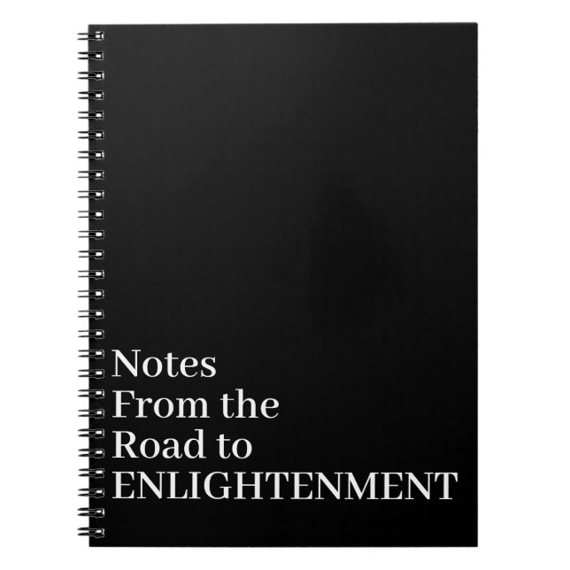 Notes from the Road to Enlightenment Buddhist Notebook (Front)