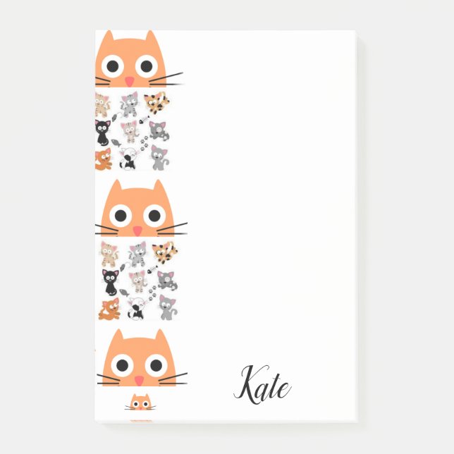 Notes Kitten Whimsical Cat (Front)