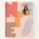 Notes Modern Bold Letters Personalized Name Photo Notebook (Front)