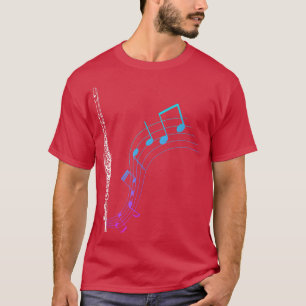 Notes Music Sheet Transverse Flute 2118 T-Shirt