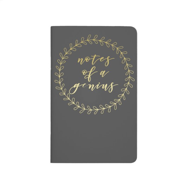 Notes of a genius - Gold Script Typography Journal