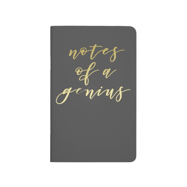 Notes of a genius - Gold Script Typography Journal