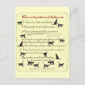 Notes on the Gentle Art of Herding Cats
