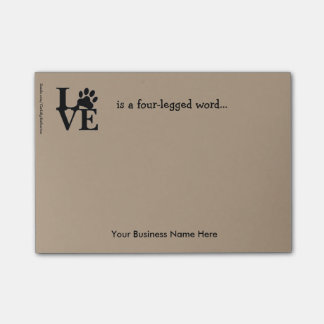 Notes-PawPrint- "Love is.." Post-it Notes