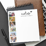 Notes Photo Collage Family<br><div class="desc">Modern family notepad featuring 6 family photos,  typography script ''notes'' and a family name. Perfect as a gift.</div>