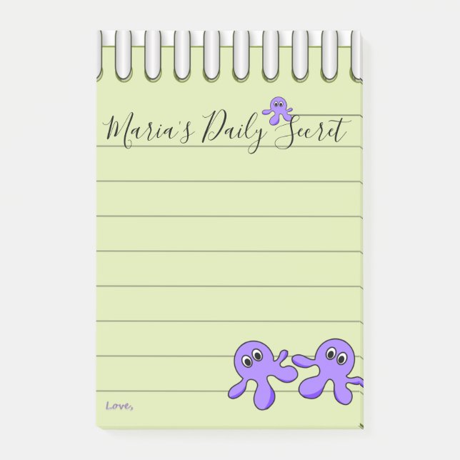 Notes Purple Octopus (Front)