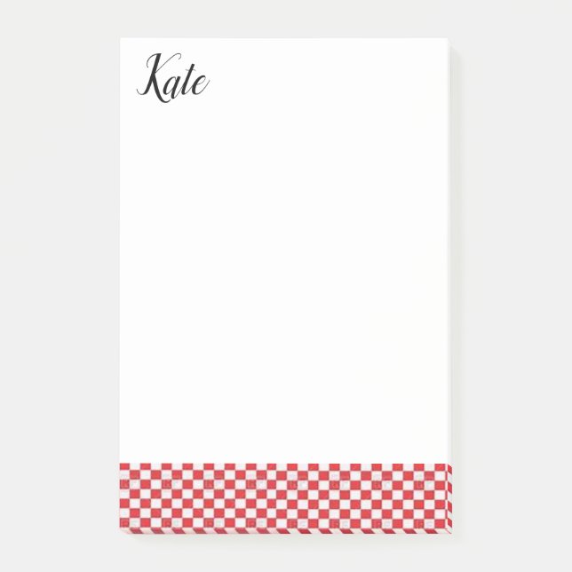 Notes Red Plaid (Front)