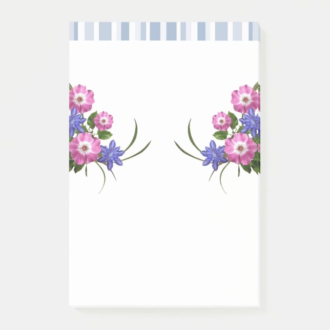 Notes Stripe Floral (Front)