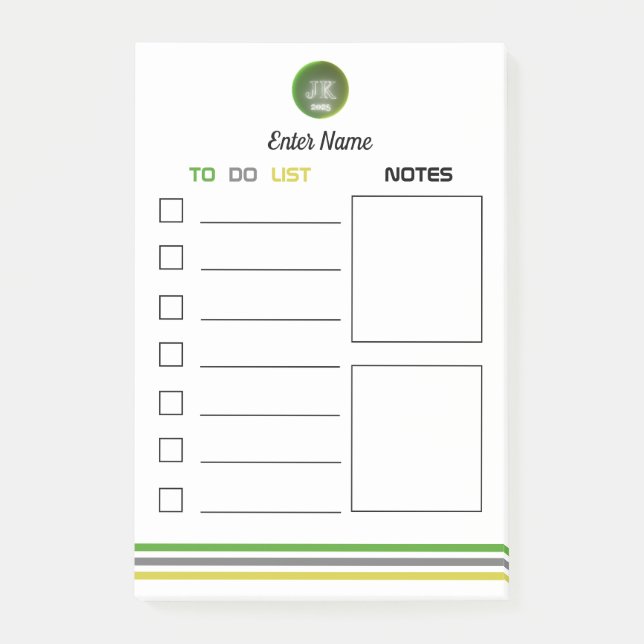 Notes To Do List Notes Section JK Logo 202 (Front)