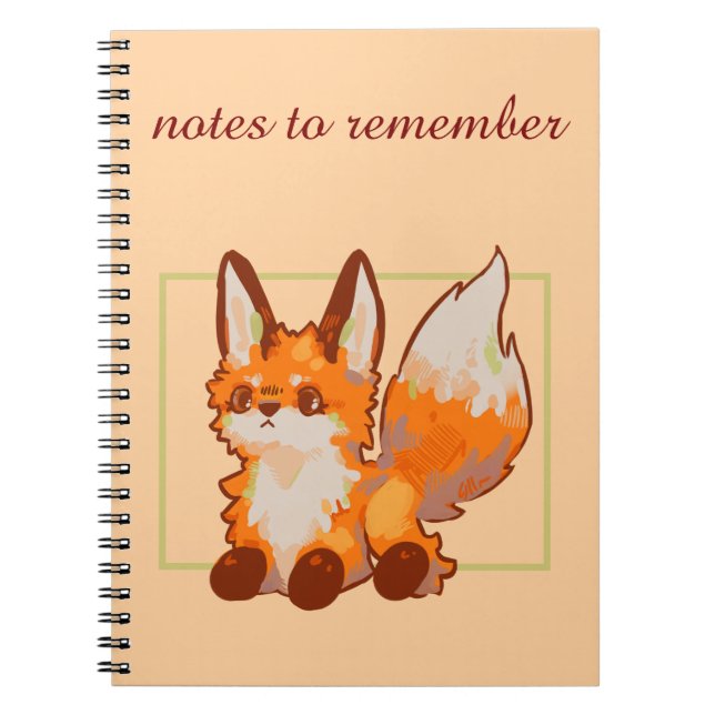 Notes to remember, Fox, fox Notebook (Front)