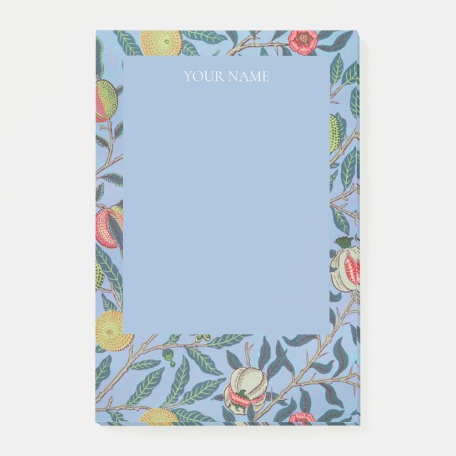 NOTES : WILLIAM MORRIS "BLUE POMEGRANATES" (Front)