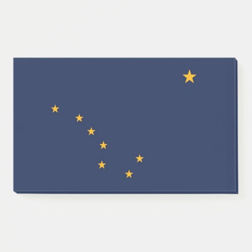 Notes with flag of Alaska USA