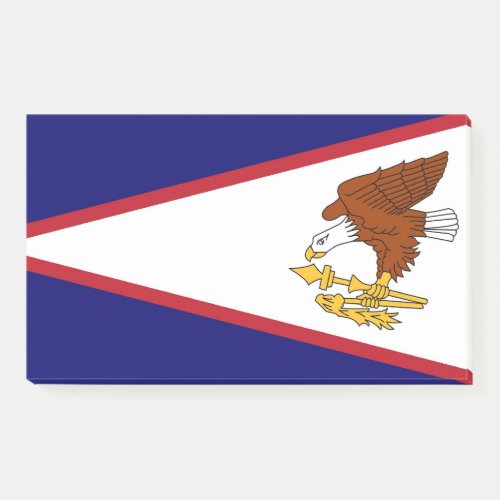 Notes with flag of American Samoa USA